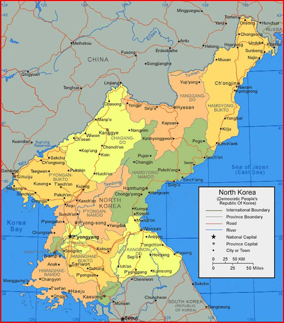  Peta Korea Utara