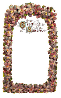 Violet printable greeting design violet flower greeting download image