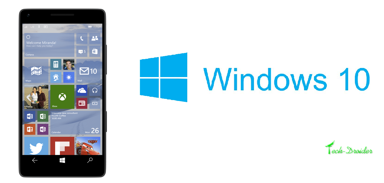 Windows 10 now available for Smartphones / Tablets