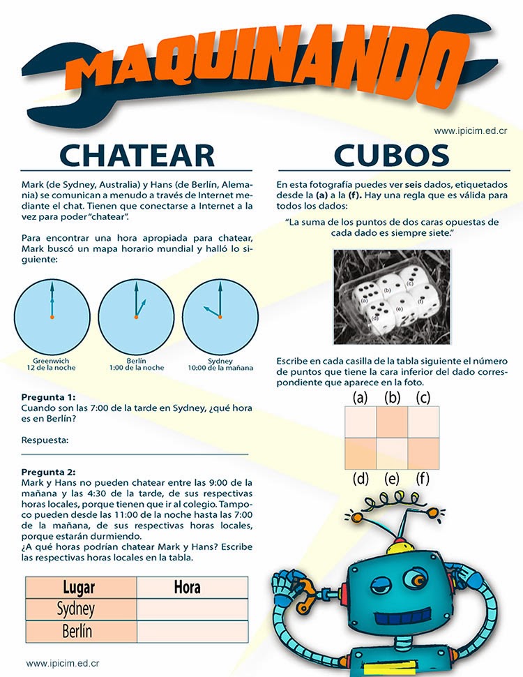 Ejercicios de matemática, retosMaquinando 01