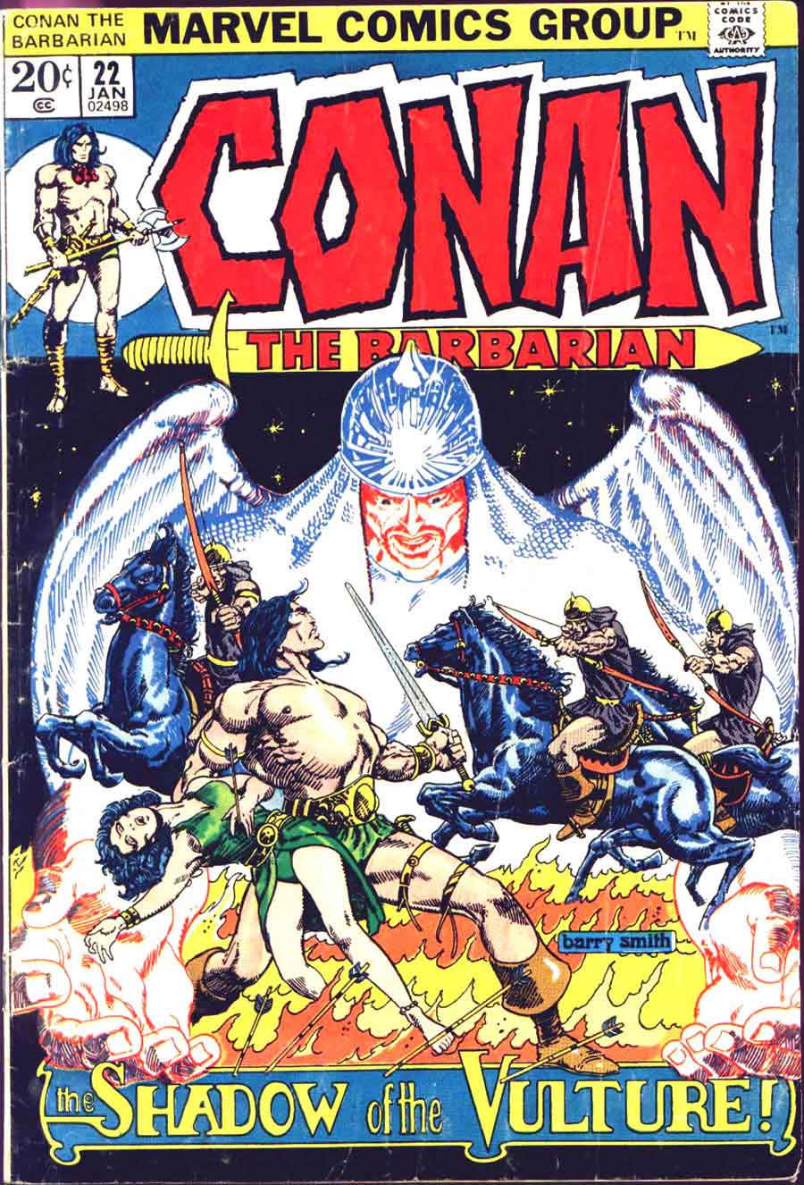 Conan the Barbarian v1 #22 marvel comic book cover art by Barry Windsor Smith Conan the Barbarian v1 #22 marvel comic book cover art by Barry Windsor Smith