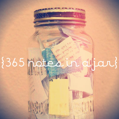Image of 365 notes in a jar