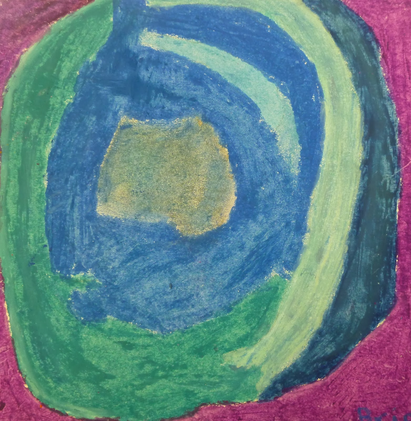 P. C. K. Art Room SIXTH GRADE Oil Pastel O'Keefe Flowers