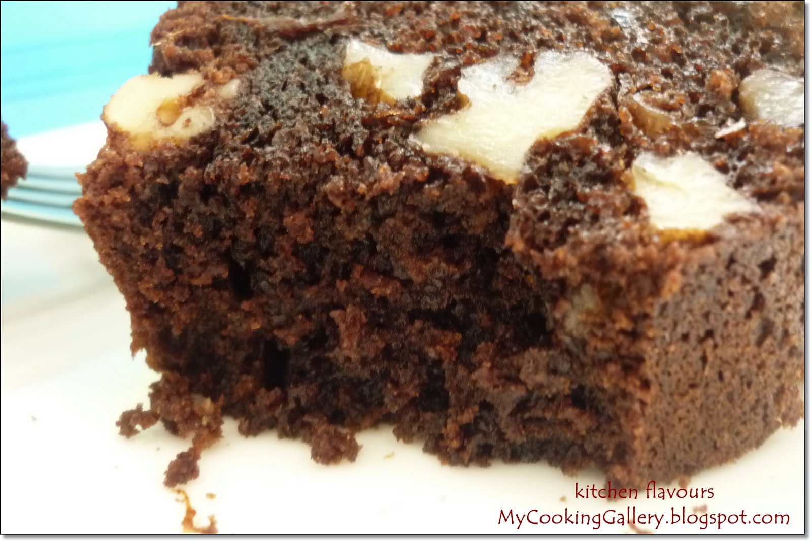 kitchen flavours Chocolate, Walnut and Prune Cake