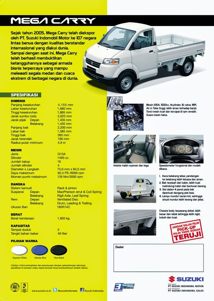 Brosur dan Spek Suzuki Pickup