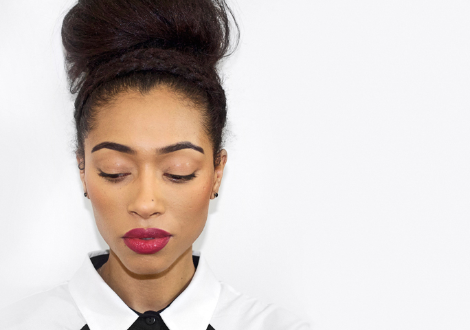 Fresh Lengths Hairstyle Messy Bun With Braided Headband