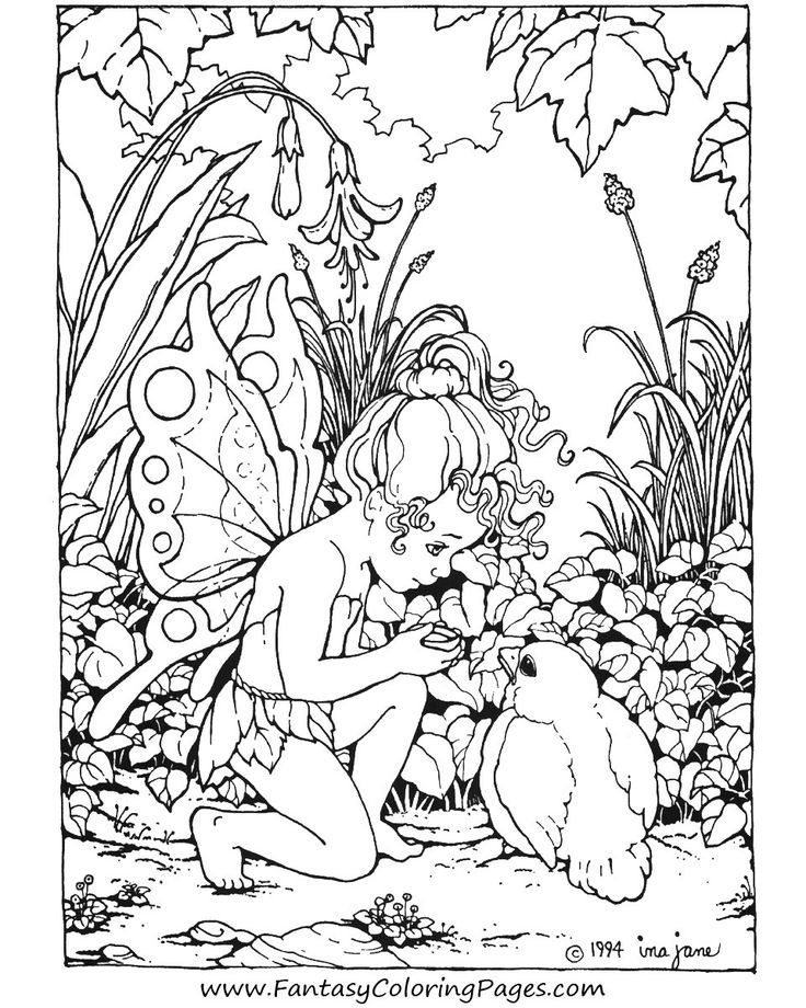 Kids Page: - Unicorn And Fairy Colouringpage 3 Coloring Pages