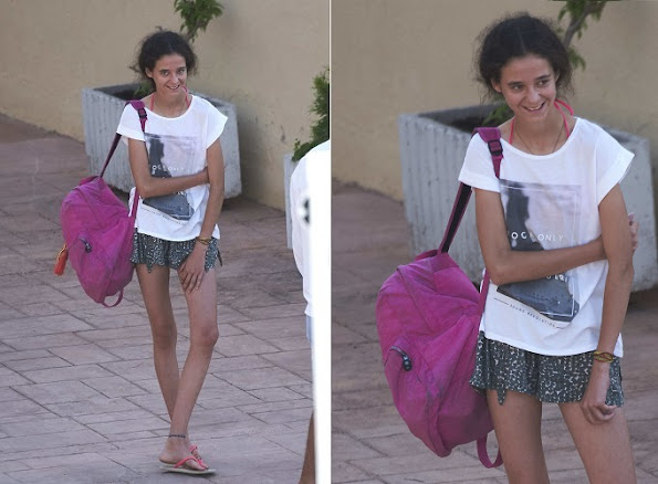 Princess Elena with her children at Calanova Nautic Club