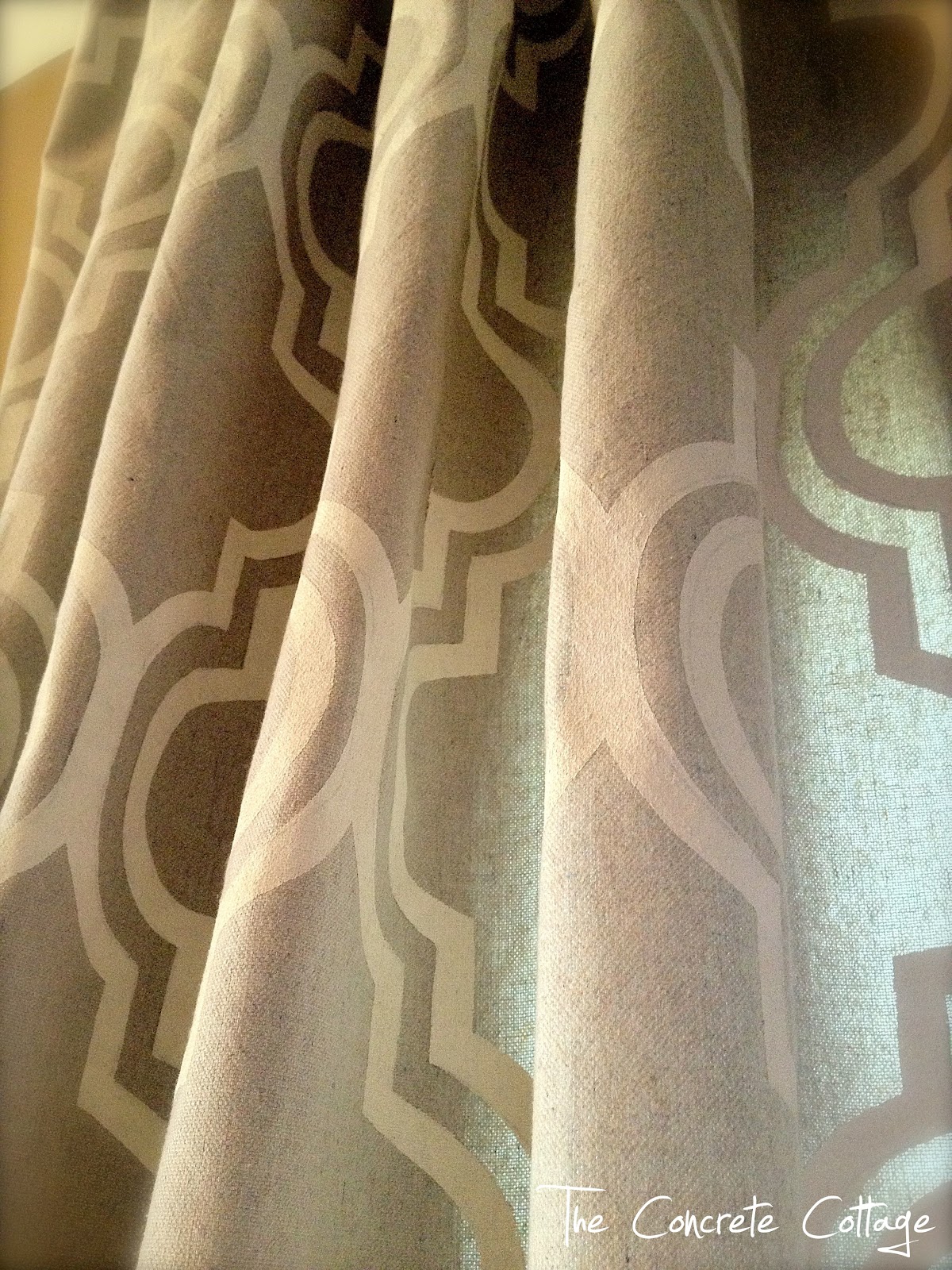 The Concrete Cottage: A Sneak Peek of my Painted Hearth Room Curtain