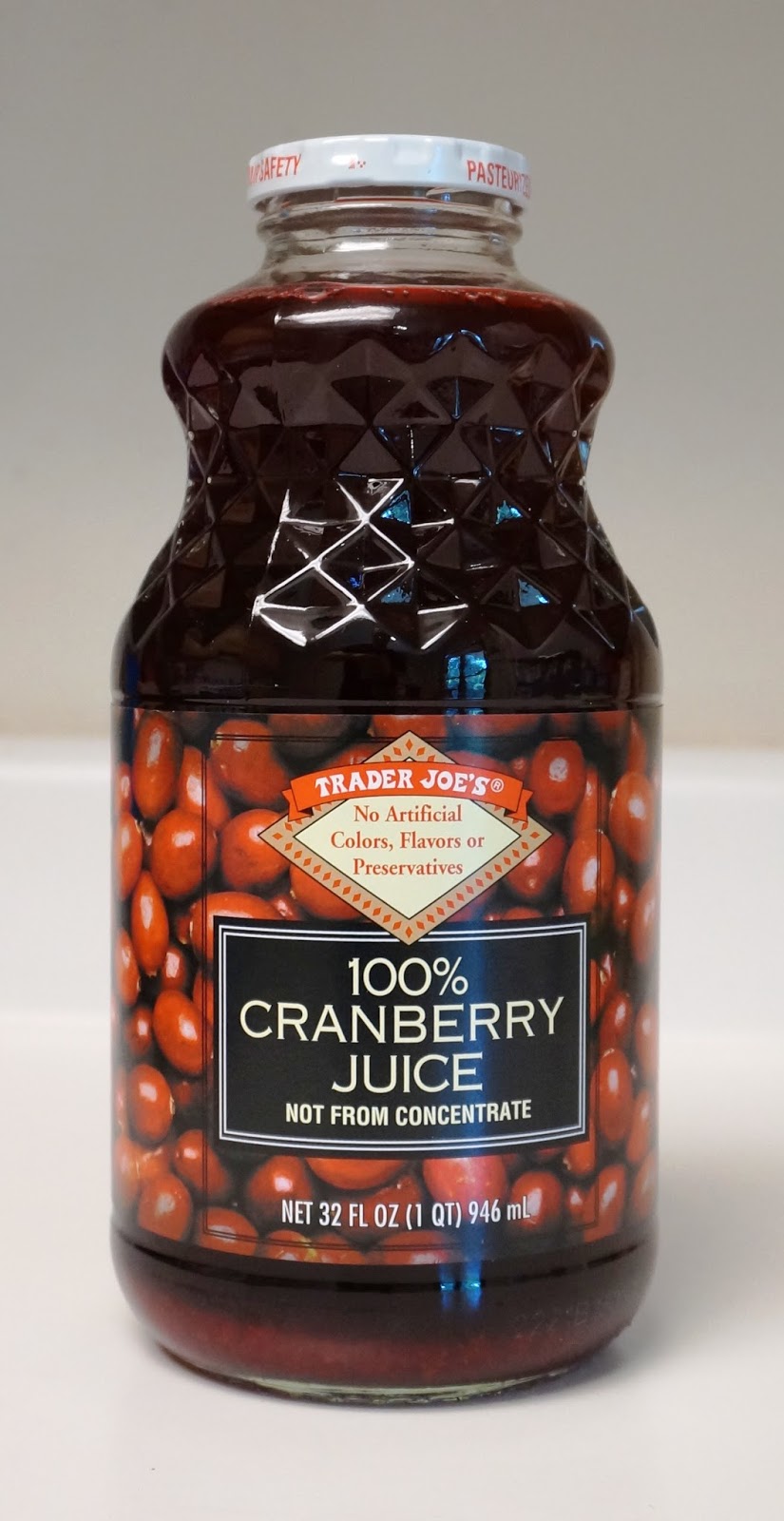 Exploring Trader Joe's: Trader Joe's 100% Cranberry Juice Not From