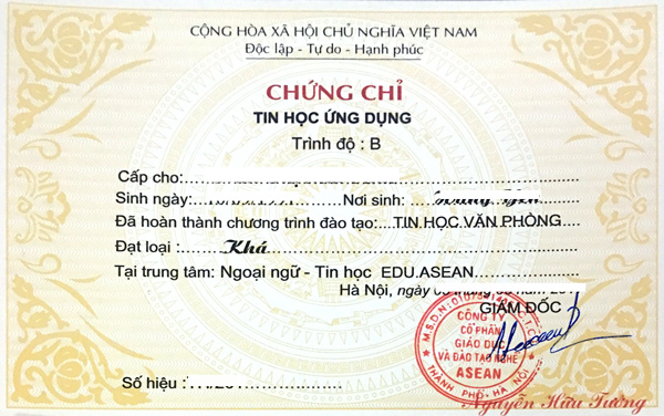 lam chung chi tieng anh ha noi