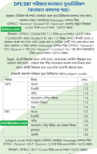 PSC DPE EBT Result Puno-Nirikkhon (Re-Scrutiny) recheck By Mobile Teletalk Last Date 15 January 2018 PSC-DPE-EBT-Result-Puno-Nirikkhon-Re-Scrutiny-recheck-By-Mobile-Teletalk-Last-Date-15-January-2018