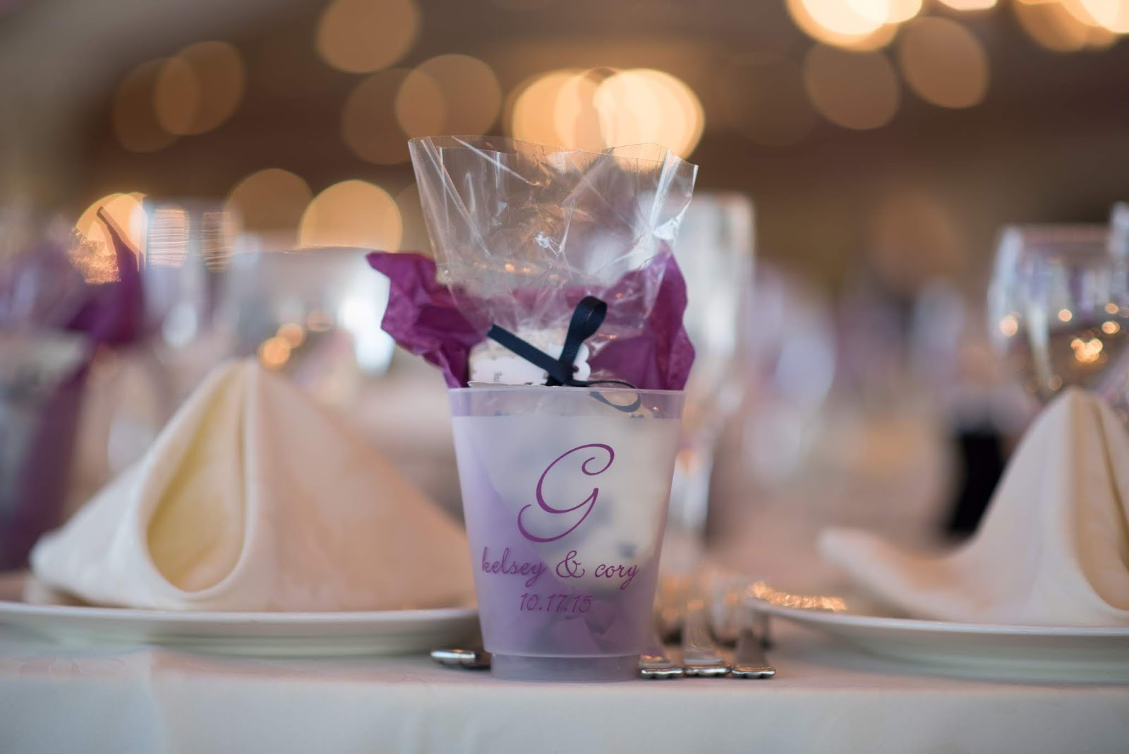 Personalized Cups with Cookie Favors Personalized Cups with Cookie Favors