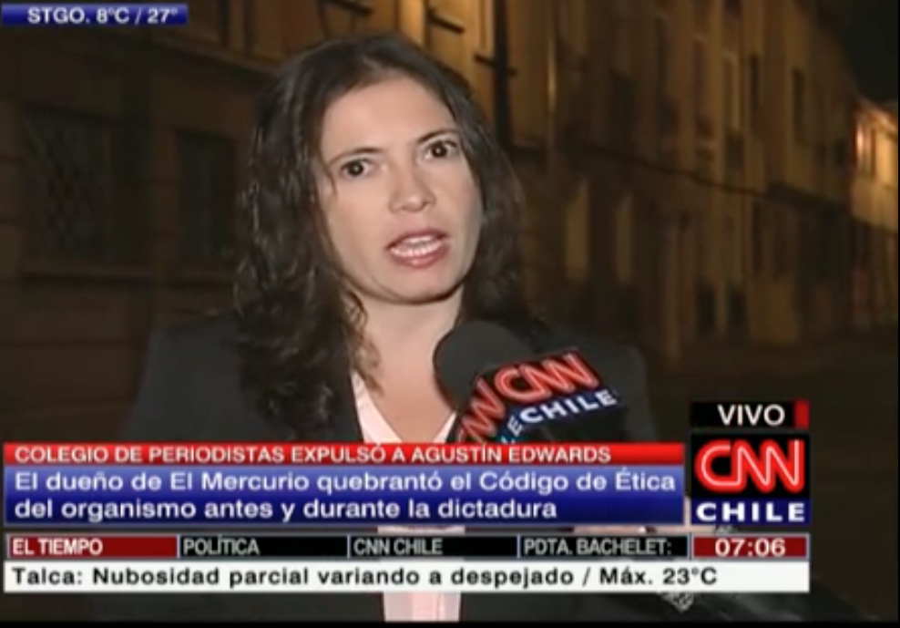 VIDEO: Presidenta del Colegio de Periodistas explicó expulsión de Agustín Edwards (CNN Chile)