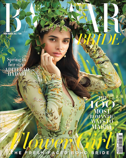Aditi Rao Hydari On The March 2017 Cover of Harpers Bazaar Bride