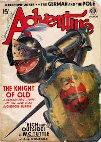 Adventure, March 1940 - cover illustration by Wesley Neff