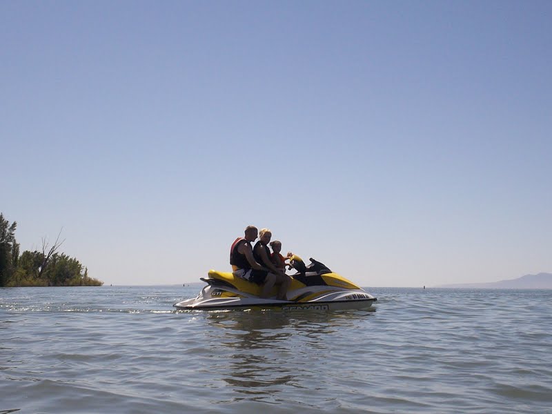 Two Camo Princesses and our Prince Charming Willard Bay Jet Skiing