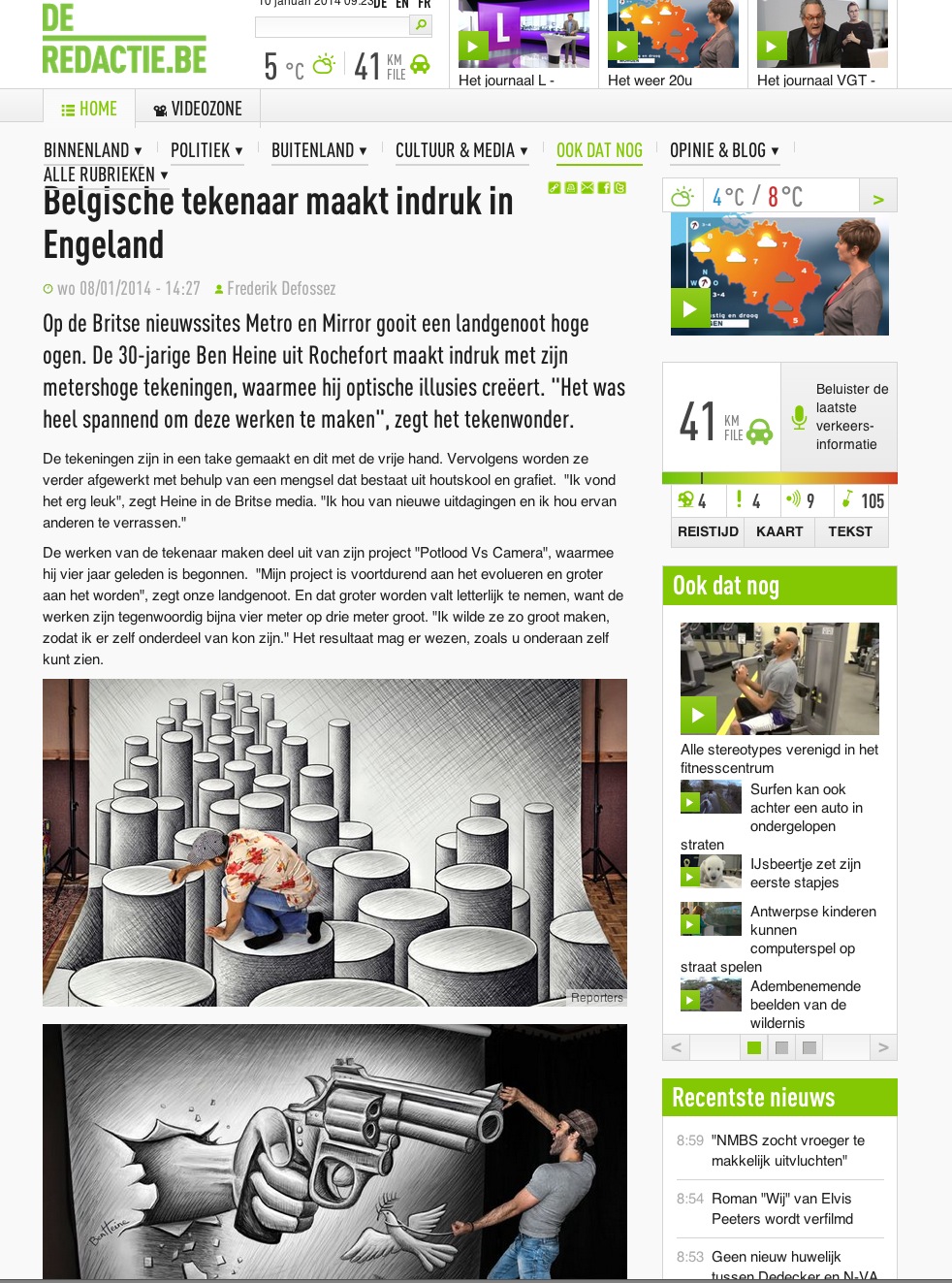 Ben Heine Art - VRT - De Redactie - Belgie (January 2014)