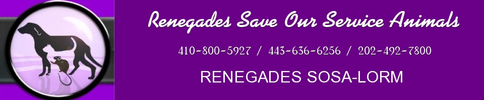 RENEGADES SAVE OUR SERVICE ANIMALS