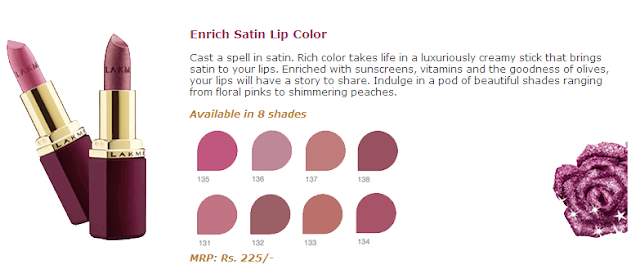 Lakme Enrich Satin Lipsticks 132,138