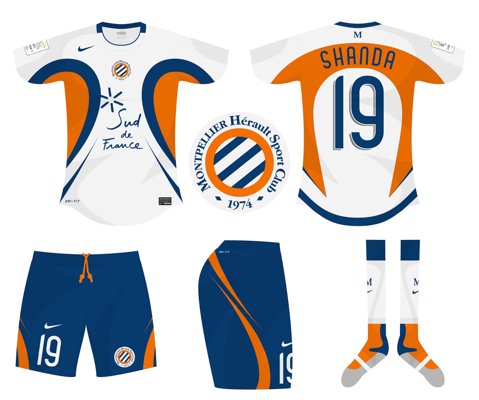 Kits Trikot Camisas Maillot: Montpellier H?�rault Sport Club