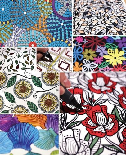 Geometry Patterns Coloring Book For Children Adult Graffiti Painting Korean