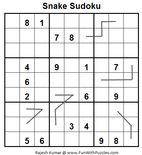 Snake Sudoku (Fun With Sudoku #24)