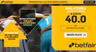 betfair supercuota victoria de Inglaterra a Suecia 7 julio betfair supercuota victoria de Inglaterra a Suecia 7 julio