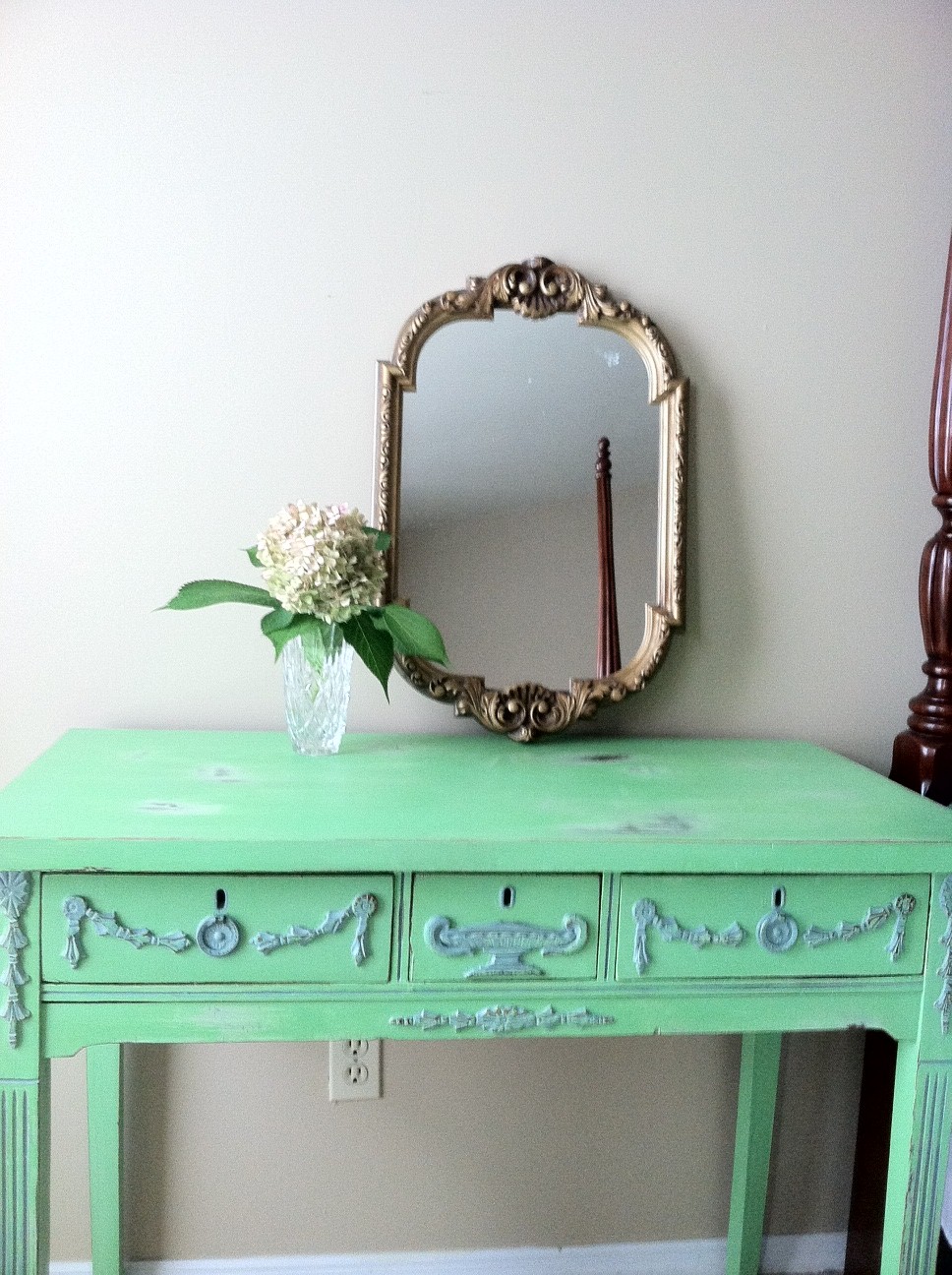 mistake spray paint mirror before