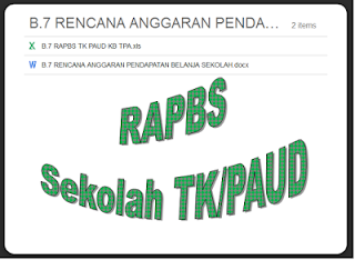rapbs paud Contoh RAPBS PAUD/TK/KB/TPA