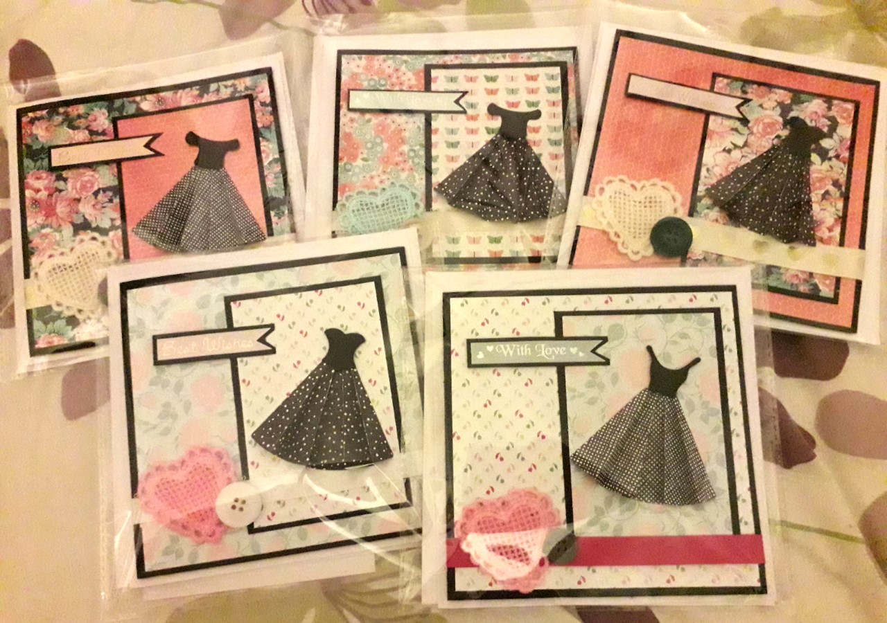 Handmade by Rebie x Dress Die Cut Birthday Cards