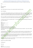 Authorization Letter for Release of Medical Records (Template) Authorization Letter for Release of Medical Records (Template)