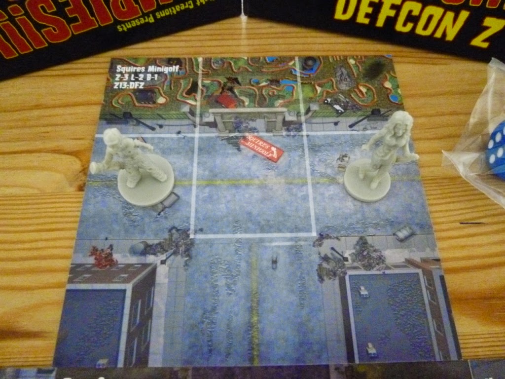 Squires Minigolf course in the new Zombies!!! board game - Zombies!!! 13: DEFCON Z