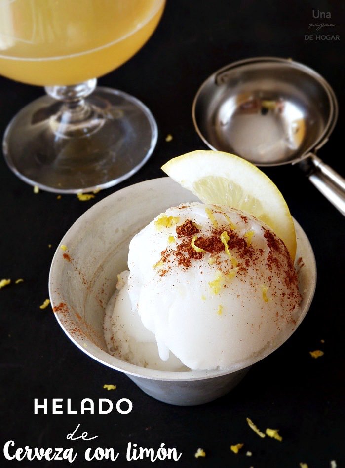helado de cerveza con limón, ración