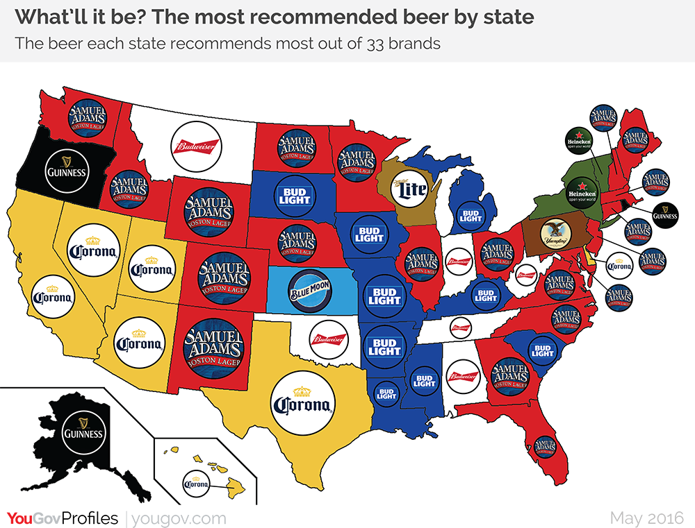 jobsanger Most Beer In Each Of The 50 States