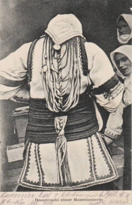 Haartracht einer Makedonierin - 1917 - Mein Makedonien