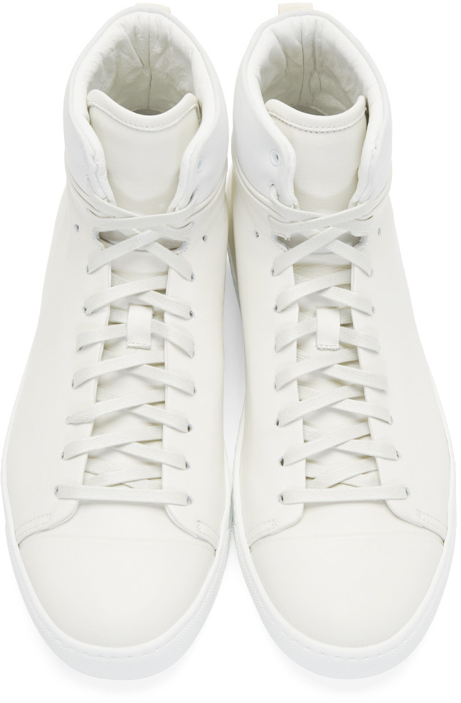 White On Past Labor Day: John Elliot Leather High-Top Sneakers ...