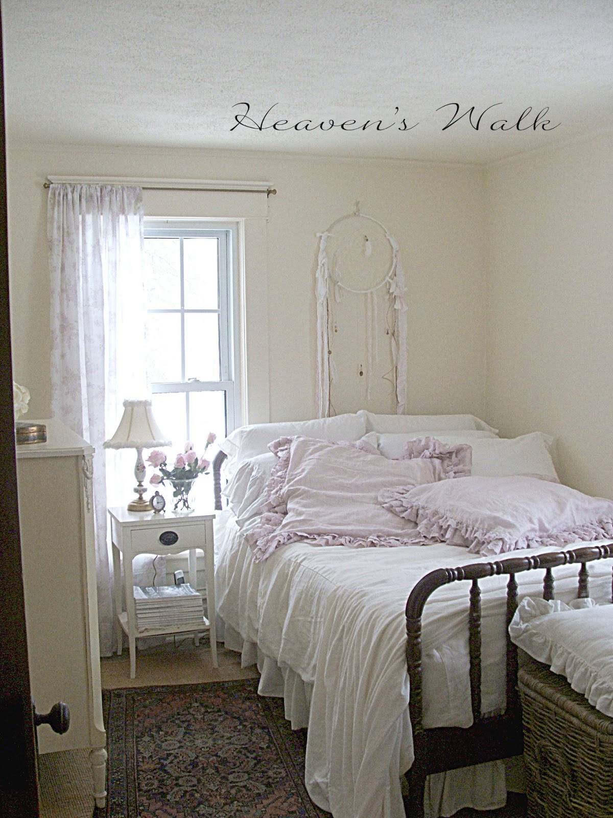 Heaven's Walk Lilac Floral Curtains