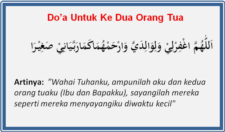 Bacaan Doa Untuk Kedua Orang Tua  Ibu dan Bapak Lengkap 