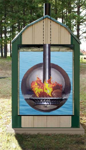 plans for a outside wood burner