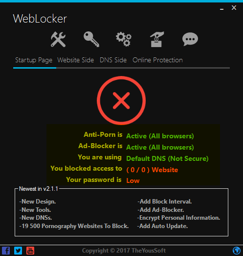 WebLocker 2.1.1 | Bloqueador Web, control parental y más opciones