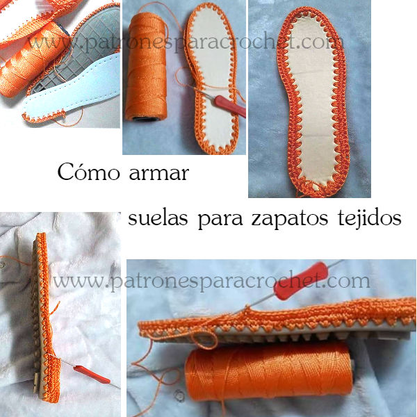 Pantuflas Zapatos Crochet Mujer Pantuflas Mujer Suelas Para Tejer