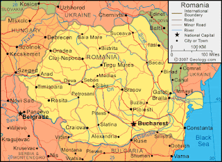 Coğrafya Haritaları: Romanya Siyasi Haritası