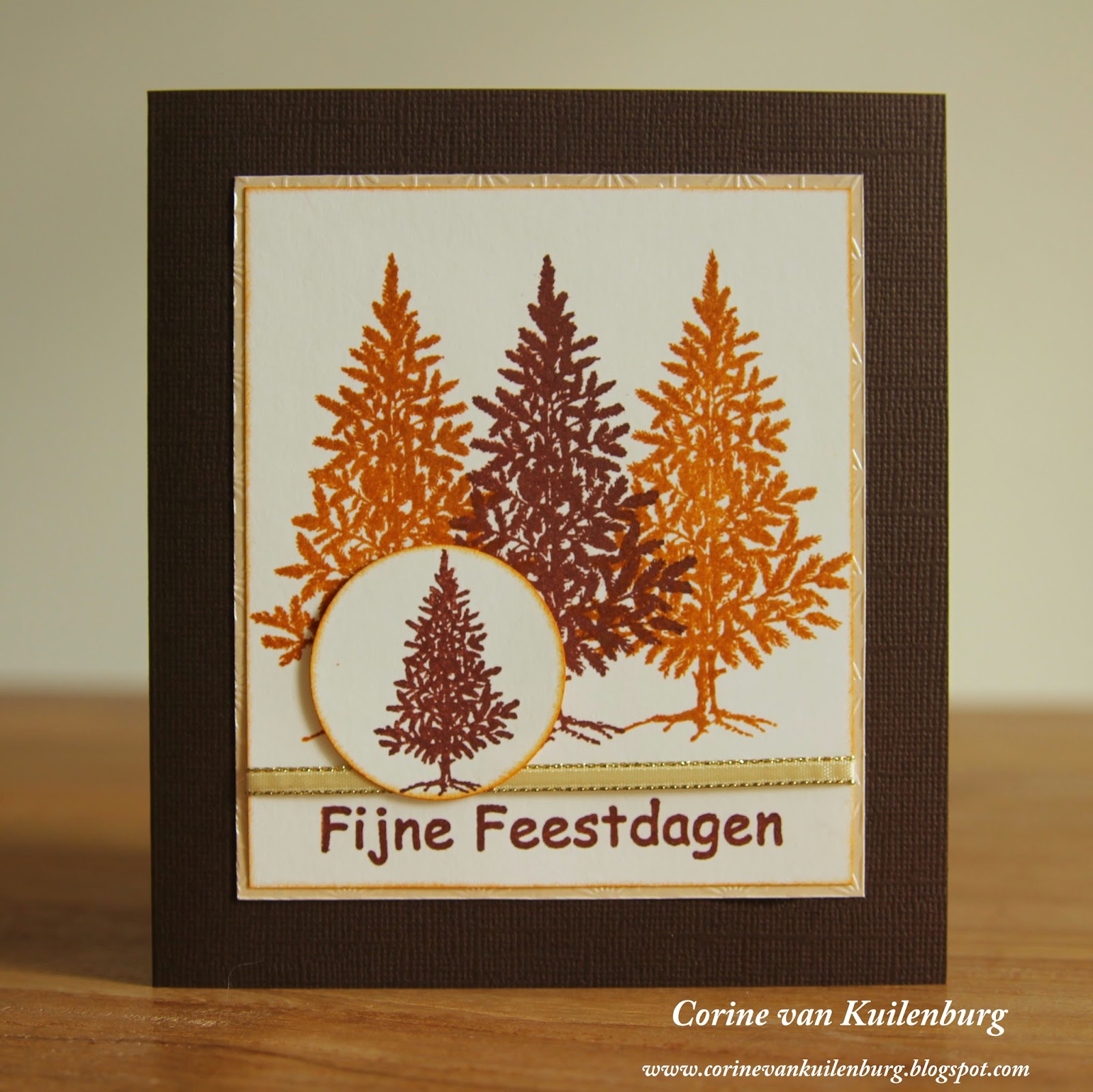 Corine's Art Gallery Christmas trees 10 minute card