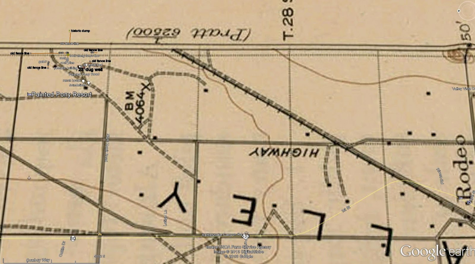 topo overlay of PPR old topographic map of PPR