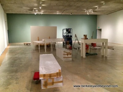 gallery 2 prepping for show at Berkeley Art Museum in Berkeley, California