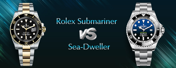 rolex sea dweller submariner difference