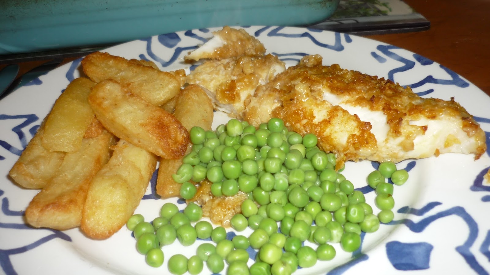 Kitchen Fairies Cornflake haddock, and chips