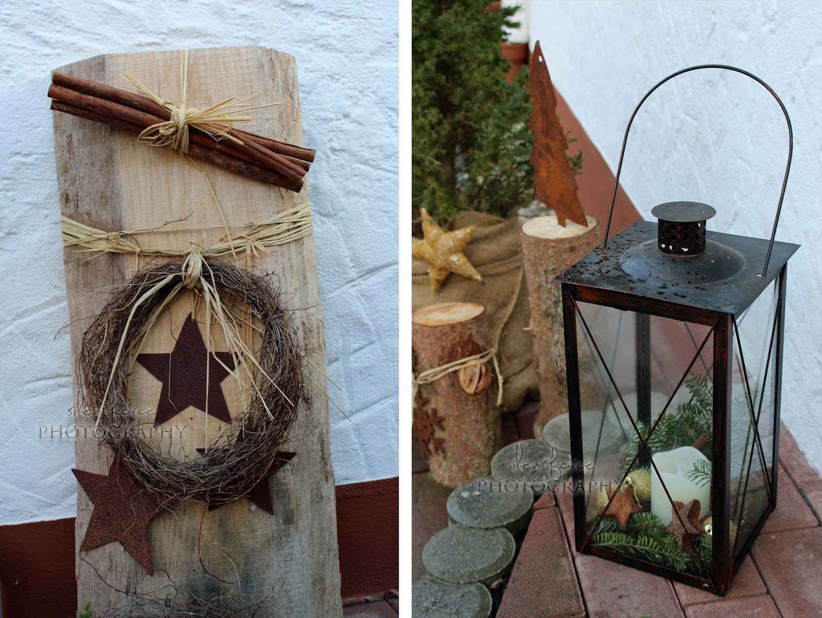 Weihnachtliche Dekoration vor der Haustür / silentforce garden Weihnachtliche Dekoration vor der Haustür / silentforce garden