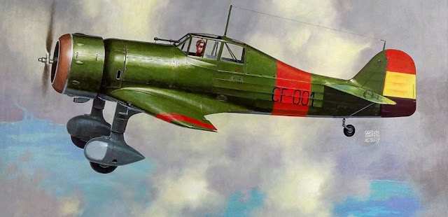 Alas republicanas Bellumartis Historia Militar Fokker D.XXI por Carlos Alonso Aviationart